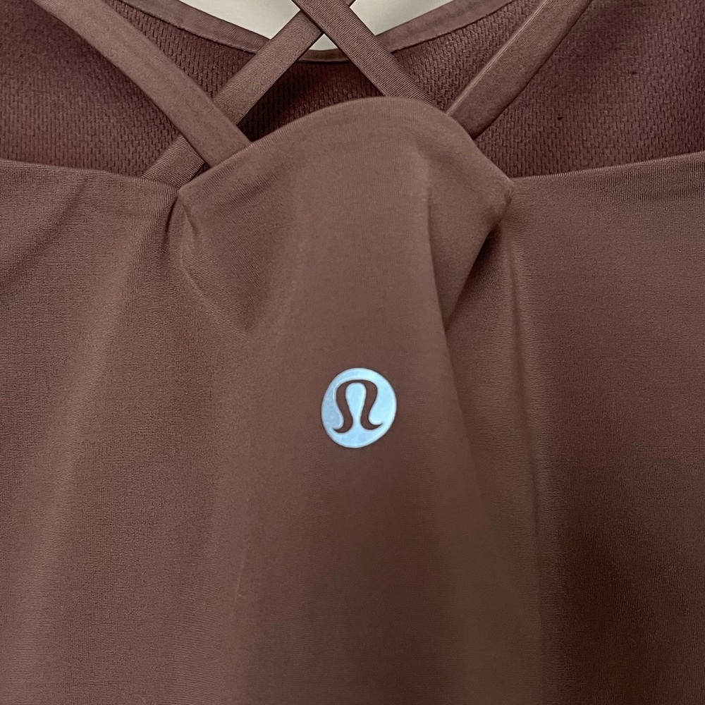 {Lululemon} Like a Cloud Bra Long Line Light Support, B/C Cup in Brown - Size 4 - Picture 7 of 7